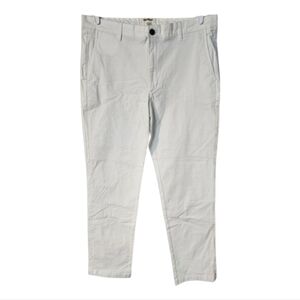 Mens GOODTHREADS White Pants Sz 38x32 Flat Front NWT